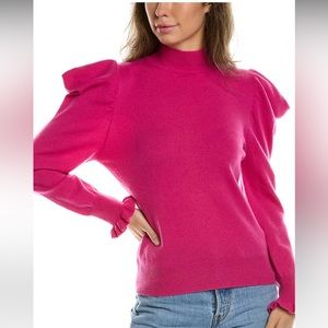 LEA & VIOLA PUFF SLEEVE WOOL & CASHMERE-BLEND SWEATER